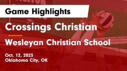 Crossings Christian  vs Wesleyan Christian School Game Highlights - Oct. 12, 2023