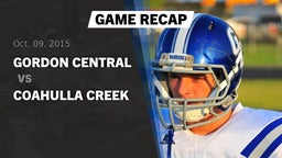 Recap: Gordon Central   vs. Coahulla Creek  2015