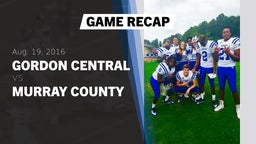 Recap: Gordon Central   vs. Murray County  2016