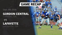 Recap: Gordon Central   vs. Lafayette  2016