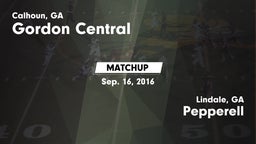 Matchup: Gordon Central vs. Pepperell  2016
