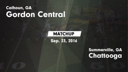 Matchup: Gordon Central vs. Chattooga  2016