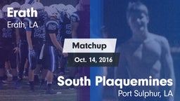 Matchup: Erath vs. South Plaquemines  2016