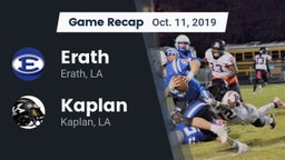 Recap: Erath  vs. Kaplan  2019