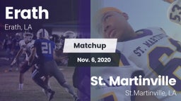 Matchup: Erath vs. St. Martinville  2020