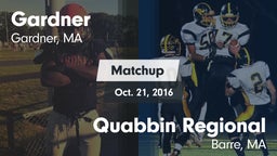 Matchup: Gardner vs. Quabbin Regional  2016