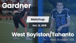 Matchup: Gardner vs. West Boylston/Tahanto  2018