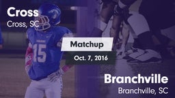 Matchup: Cross vs. Branchville  2016