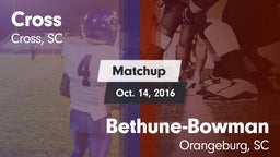 Matchup: Cross vs. Bethune-Bowman  2016