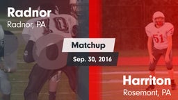 Matchup: Radnor vs. Harriton  2016