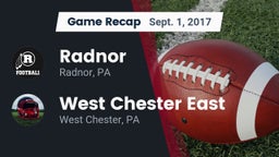 Recap: Radnor  vs. West Chester East  2017