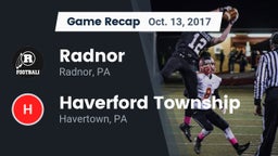 Recap: Radnor  vs. Haverford Township  2017