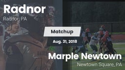 Matchup: Radnor vs. Marple Newtown  2018
