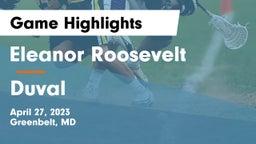 Eleanor Roosevelt  vs Duval Game Highlights - April 27, 2023