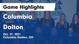Columbia  vs Dalton  Game Highlights - Oct. 27, 2021