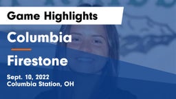 Columbia  vs Firestone  Game Highlights - Sept. 10, 2022