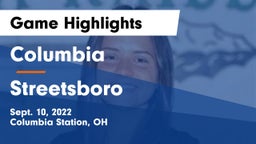 Columbia  vs Streetsboro  Game Highlights - Sept. 10, 2022