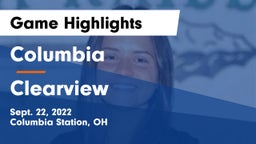 Columbia  vs Clearview  Game Highlights - Sept. 22, 2022