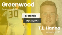 Matchup: Greenwood vs. T.L. Hanna  2017