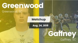 Matchup: Greenwood vs. Gaffney  2018
