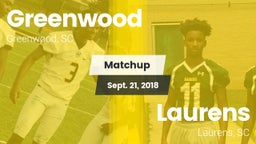Matchup: Greenwood vs. Laurens  2018