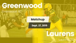 Matchup: Greenwood vs. Laurens  2019