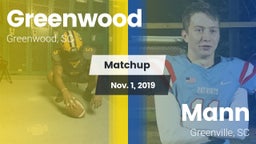 Matchup: Greenwood vs. Mann  2019
