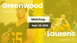 Matchup: Greenwood vs. Laurens  2020