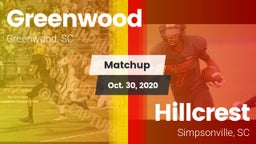 Matchup: Greenwood vs. Hillcrest  2020