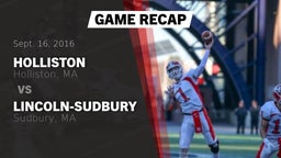 Recap: Holliston  vs. Lincoln-Sudbury  2016