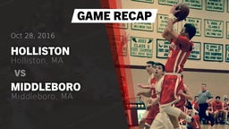 Recap: Holliston  vs. Middleboro  2016