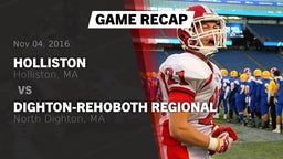 Recap: Holliston  vs. Dighton-Rehoboth Regional  2016