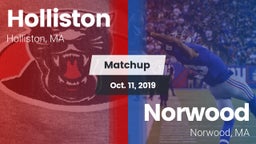Matchup: Holliston High vs. Norwood  2019