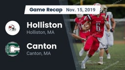 Recap: Holliston  vs. Canton   2019