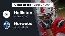 Recap: Holliston  vs. Norwood  2021