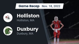 Recap: Holliston  vs. Duxbury  2022