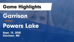 Garrison  vs Powers Lake  Game Highlights - Sept. 15, 2020