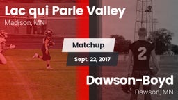 Matchup: Lac qui Parle Valley vs. Dawson-Boyd  2017