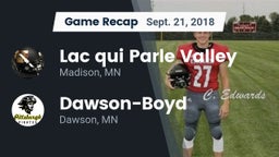 Recap: Lac qui Parle Valley  vs. Dawson-Boyd  2018