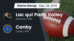 Recap: Lac qui Parle Valley  vs. Canby  2018