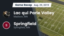 Recap: Lac qui Parle Valley  vs. Springfield  2019