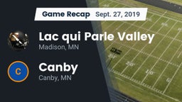 Recap: Lac qui Parle Valley  vs. Canby  2019