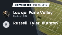 Recap: Lac qui Parle Valley  vs. Russell-Tyler-Ruthton 2019