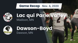 Recap: Lac qui Parle Valley  vs. Dawson-Boyd  2020