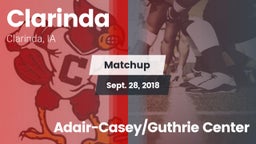 Matchup: Clarinda vs. Adair-Casey/Guthrie Center 2018