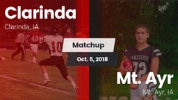 Matchup: Clarinda vs. Mt. Ayr  2018