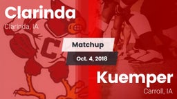 Matchup: Clarinda vs. Kuemper  2018