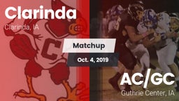 Matchup: Clarinda vs. AC/GC  2019