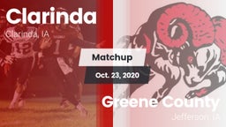 Matchup: Clarinda vs. Greene County  2020