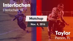 Matchup: Interlachen vs. Taylor  2016